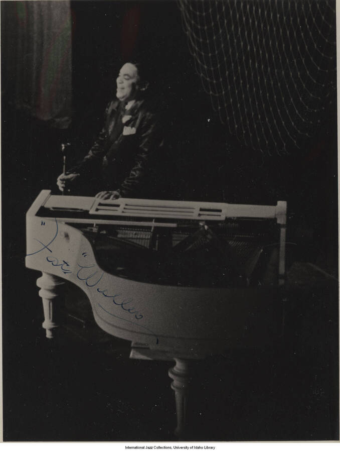 8 x 6 1/4 inch signed photograph; Fats Waller