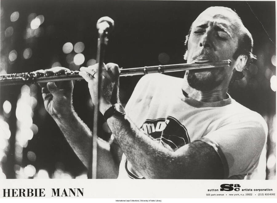 8 x 10 inch photograph; Herbie Mann
