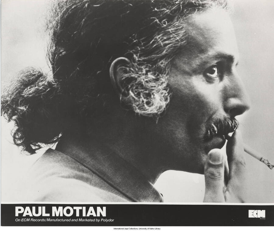 7 3/4 x 9 1/4 inch photograph; Paul Motian