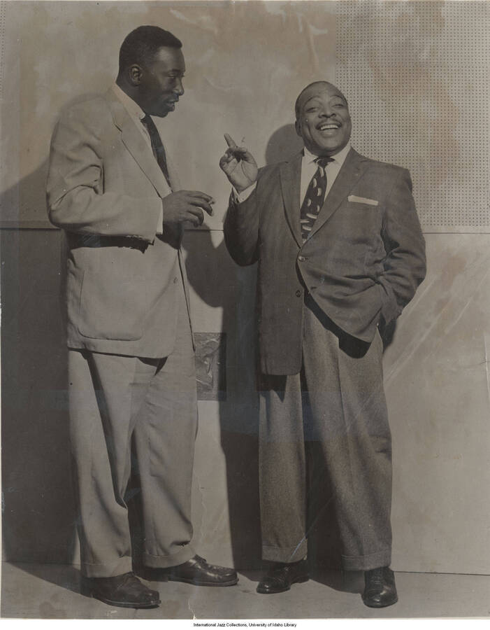 10 x 8 inch photograph; Joe Williams and Count Basie