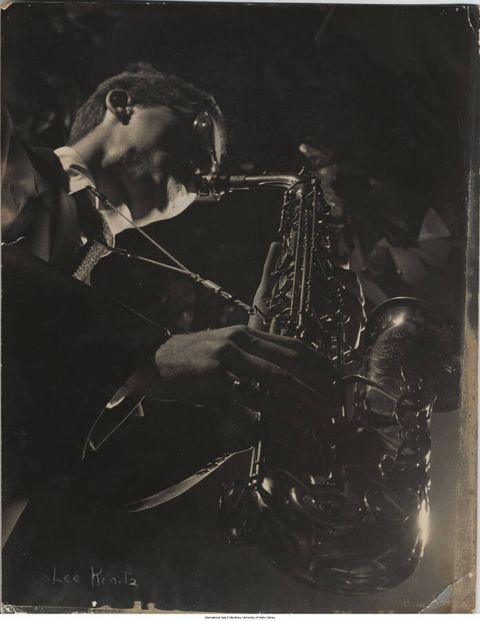 14 x 11 inch photograph; Lee Konitz Royal Roost, NYC, 1948