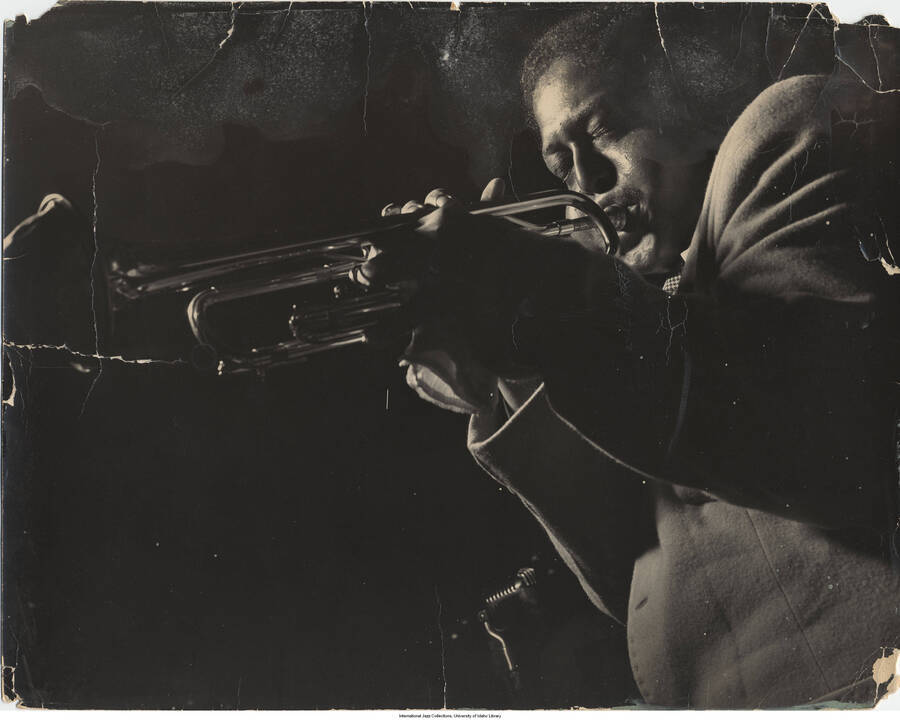 11 x 14 inch photograph; Theodore "Fats" Navarro, trumpeter