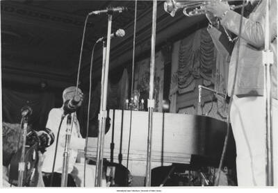 3 1/2 x 5 inch photograph; performing are Eubie Blake and unidentified musicians