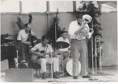 5 x 7 inch photograph; unidentified musicians (1 duplicate)