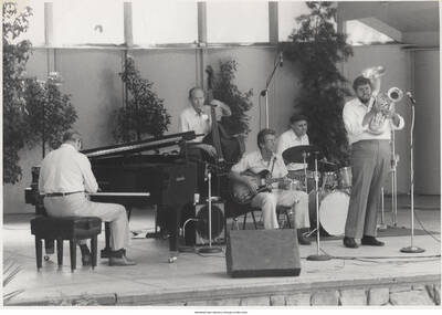 5 x 7 inch photograph; unidentified musicians (1 duplicate)