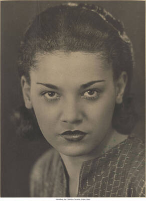 9 1/2 x 7 inch signed photograph; Yma [Sumac]. The photograph is dedicated to Leonard Feather