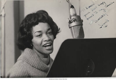 6 3/4 x 10 inch signed photograph; Joan Shaw. The photograph is dedicated to Leonard Feather