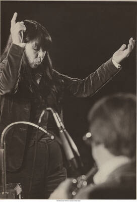 7 x 5 inch photograph; Toshiko Akiyoshi