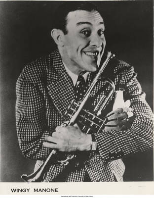 10 x 8 inch photograph; Wingy Manone