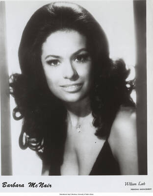 10 x 8 inch photograph; Barbara McNair
