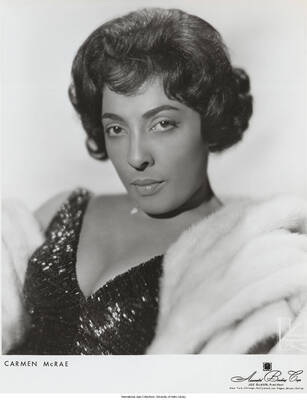 10 x 8 inch photograph; Carmen McRae