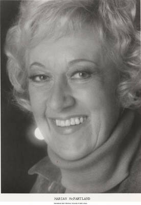 10 x 8 inch photograph; Marian McPartland