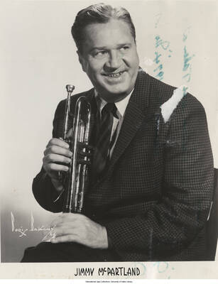 10 x 8 inch photograph; Jimmy McPartland