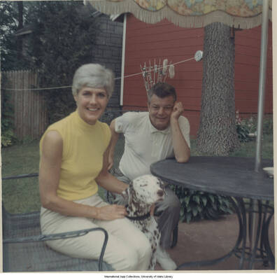 3 1/2 x 3 1/2 inch photograph; Adele and Joe Marsala