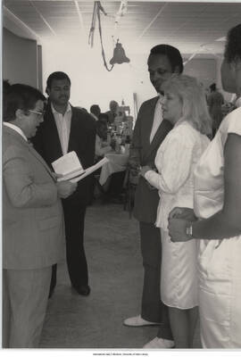 5 x 3 1/2 inch photograph; unidentified couple getting married