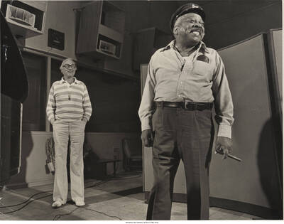 11 x 14 inch photograph; Norman Granz and Count Basie