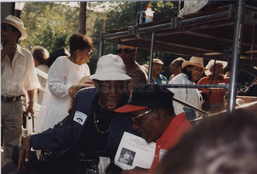 Al Grey and an unidentified musician at the Sixth Annual Charlie Parker Jazz Festival