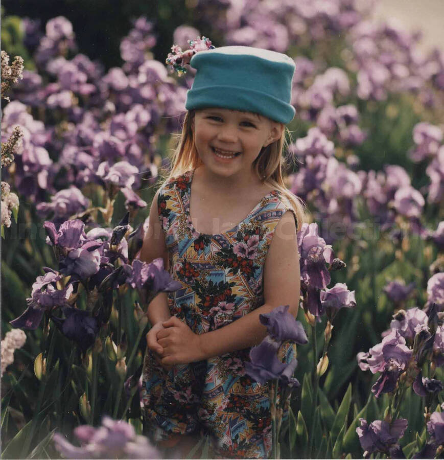 A girl. Handwritten on the back of the photograph: Sara Sibyl Johnston, 3 yrs.