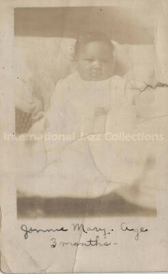 A baby. Handwritten at the bottom of the photograph: Jennie Mary, age 3 months