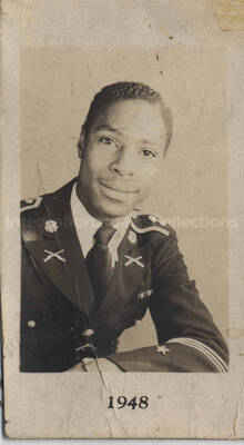 Portrait of Edward Searcrest, Al Grey's first cousin in military uniform