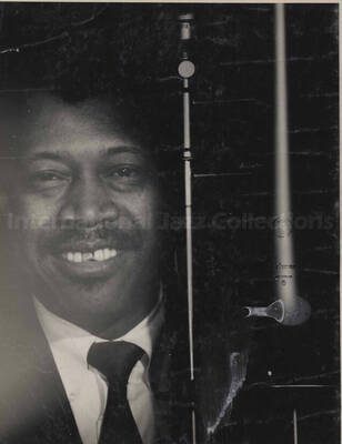 Al Grey. This photograph is pasted on a photo album