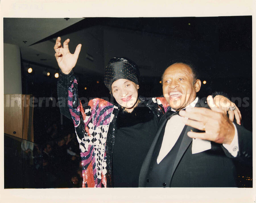 8 x 10 inch photograph. Lionel Hampton with unidentified woman