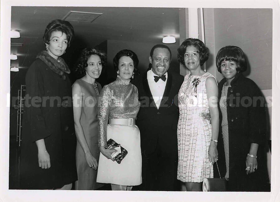 5 x 7 inch photograph. Lionel Hampton with unidentified women