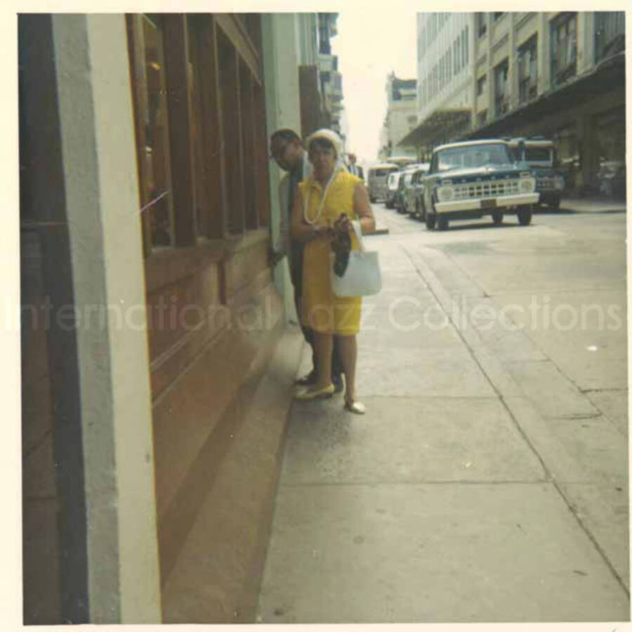3 1/2 x 3 1/2 inch photograph. Lionel and Gladys Hampton
