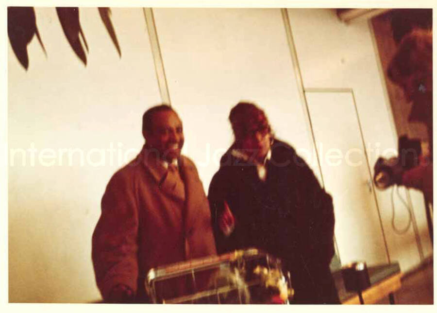 3 x 4 1/4 inch photograph. Gladys and Lionel Hampton