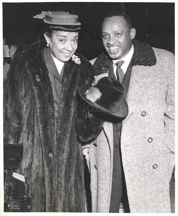 10 x 8 inch photograph. Gladys and Lionel Hampton