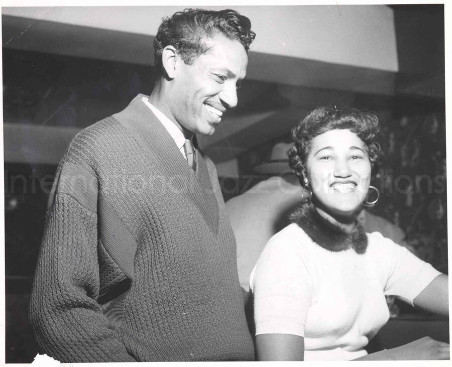 8 x 10 inch photograph. Curley Hamner with unidentified woman