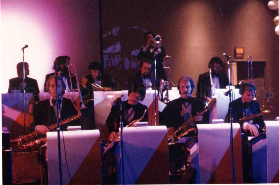 8 x 10 inch photograph. Lionel Hampton's orchestra