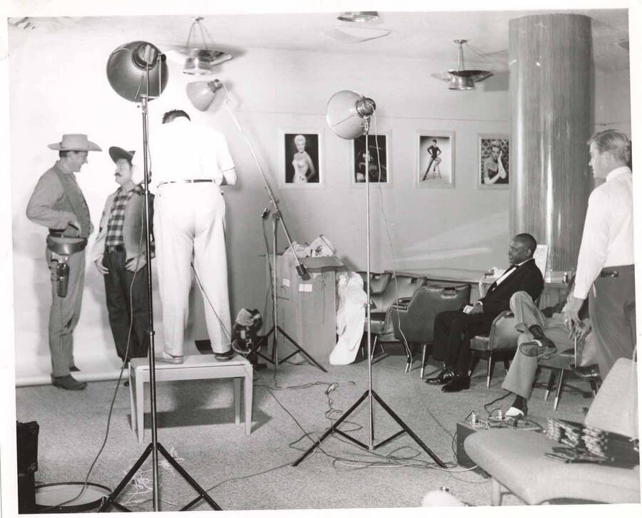 8 x 10 inch photograph. Lionel Hampton with Koos Huffman