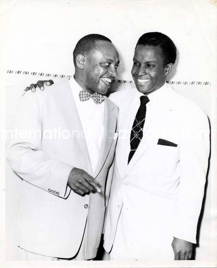 10 x 8 inch photograph. Lionel Hampton with Billy Ward