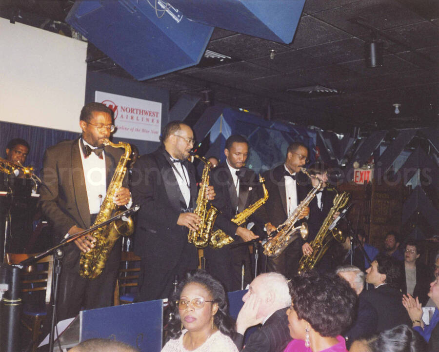 8 x 10 inch photograph. Band. Lionel Hampton's 90th birthday at the Blue Note in New York
