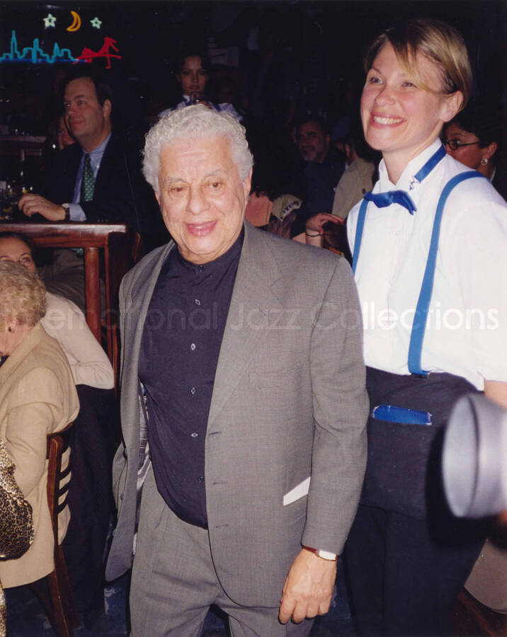 10 x 8 inch photograph. Tito Puente. Lionel Hampton's 90th birthday at the Blue Note in New York