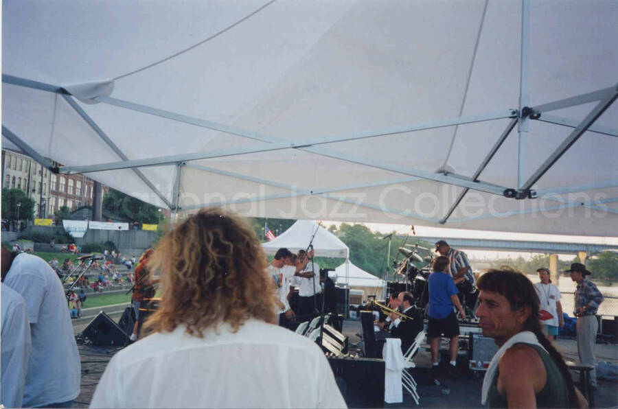 4 x 6 inch photograph. Stage of the outdoors concert at the River Front, in Nashville, TN