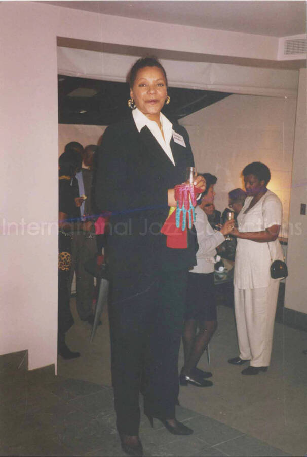 6 x 4 inch photograph. Unidentified woman at a fashion show