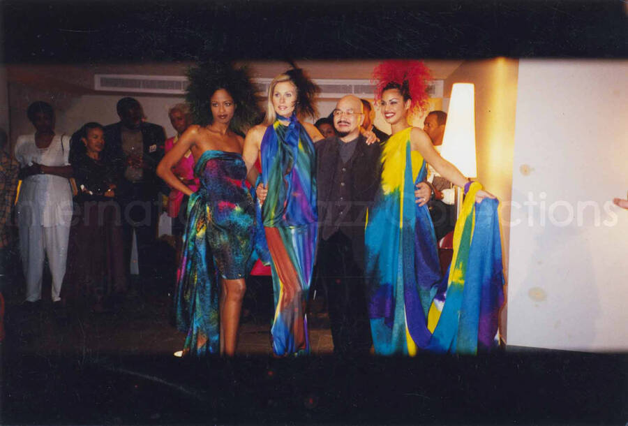 4 x 6 inch photograph. Unidentified persons at a fashion show