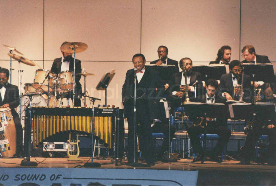 4 x 6 inch photograph. Lionel Hampton on stage