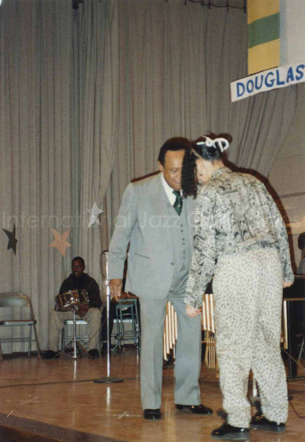 5 x 3 1/2 inch photograph. Lionel Hampton at the Frederick Douglass Creative Arts Center, in New York