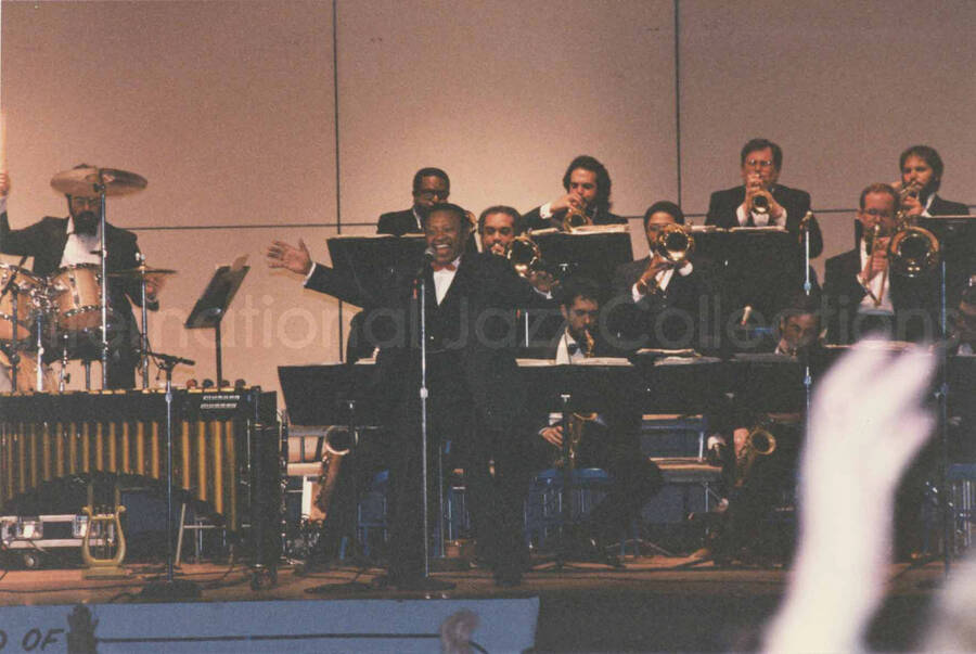 4 x 6 inch photograph. Lionel Hampton on stage