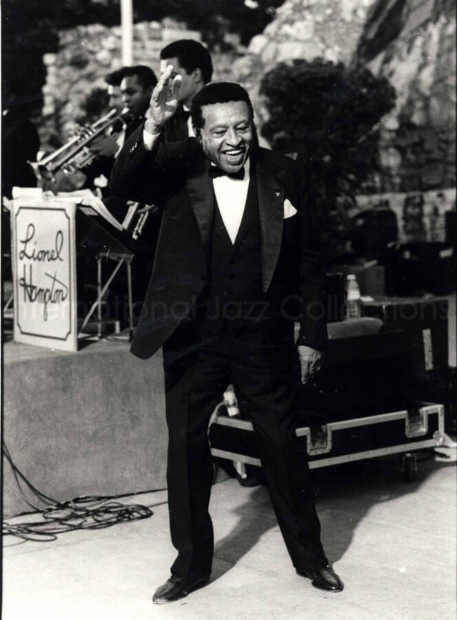 16 x 12 inch photograph. Lionel Hampton in Nice, France
