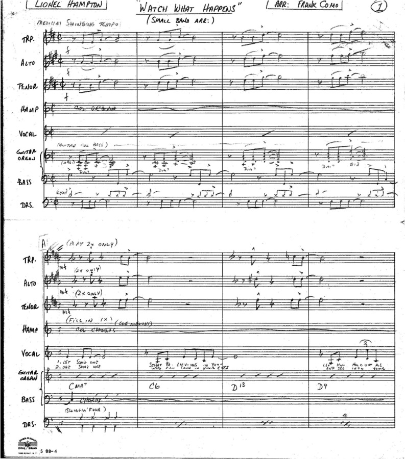 1 score (10 p.) + 7 parts, Small Band arrangement
