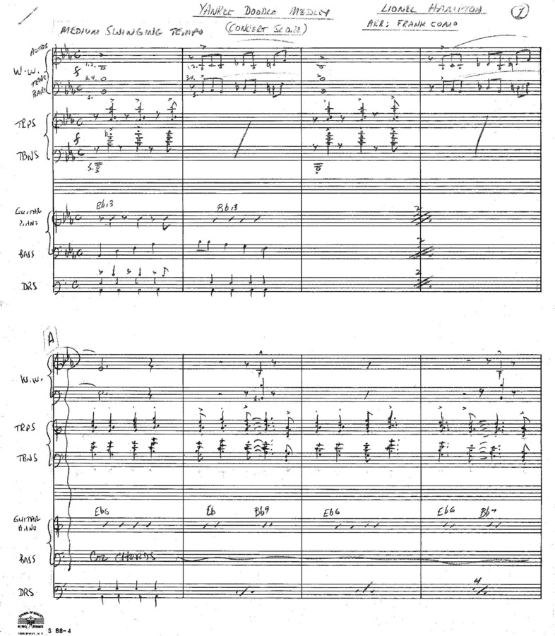 1 score (12 p.) + 6 parts, Concert Score, medium swing tempo