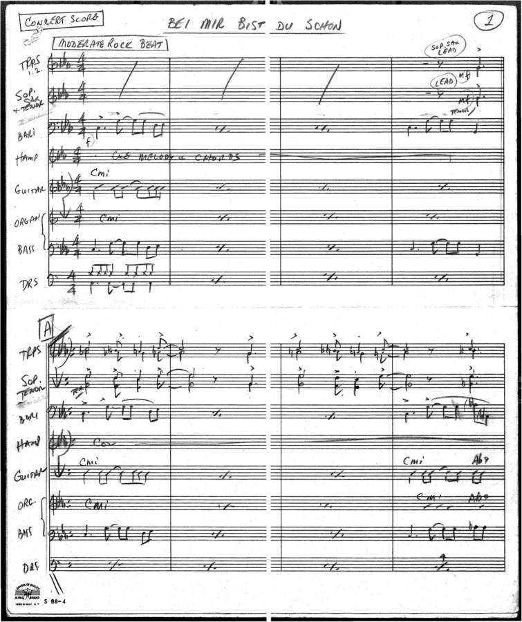 Concert score; 1 score (9 p.) + 8 parts