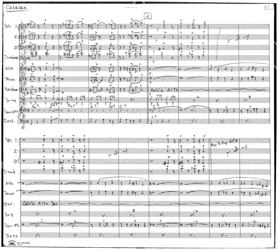 1 score (4 p.) +10 parts; 1 score (40 p.) + 17 parts, Duke Ellington  and Claude Bolling (arranger)