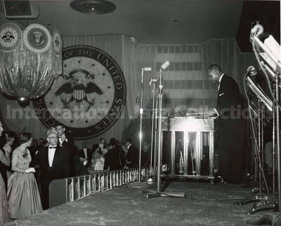 8 x 10 inch photograph. Lionel Hampton and orchestra perform at President Dwight D. Eisenhower’s Inaugural Ball