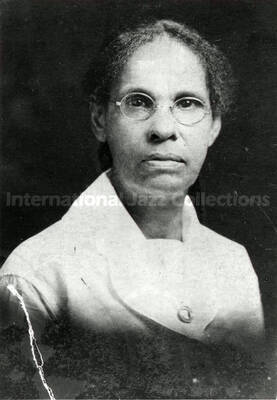 3 1/2 x 2 1/2 inch photograph. Louvenia Morgan, Lionel Hampton's maternal grandmother. Also a 3 1/4 x 3 inch copy of the photograph