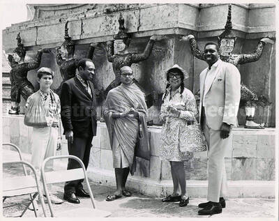 8 x 10  inch photograph. Gladys and Lionel Hampton in Thailand